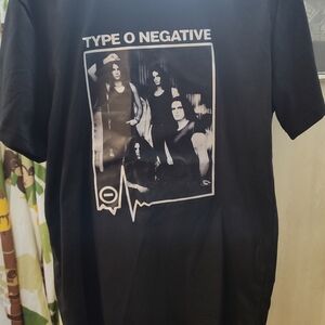 SHEIN Black Type O Negative Graphic Tee